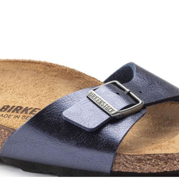 Birkenstock Madrid Birko-Flor Sandals Graceful Midnight Blue Size 40 US 9 EUC - Picture 8 of 8